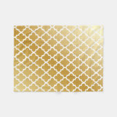 GoldQuatrefoil Muster Fleecedecke (Vorderseite (Horizontal))
