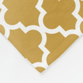 GoldQuatrefoil Muster Fleecedecke (Ecke)