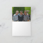 Goldquerereligiöse danken Ihnen, Marine Quatrefoil Dankeskarte (Innenseite)