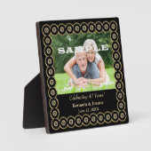 Goldrahmen 40. Hochzeitsjubiläumsvorlage Fotoplatte (Vorderseite)