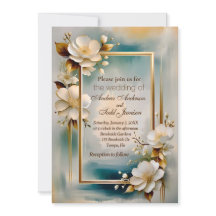 Goldrahmen aquamarine Blume Hochzeit