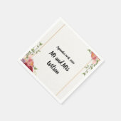 Goldrahmen Aquarell Blumen Cocktail Napkins Serviette (Ecke)