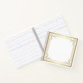 Goldrahmen auf weiß notizblock (Innenseite)