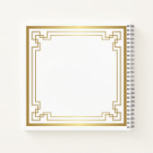 Goldrahmen auf weiß notizblock (Rückseite)