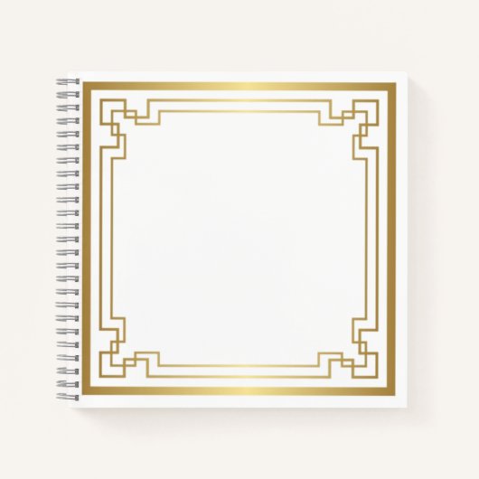 Goldrahmen auf weiß notizblock (Vorderseite)