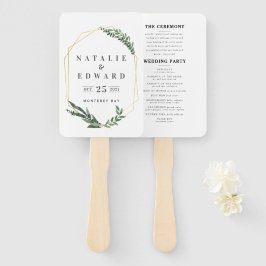 Goldrahmen aus Aquarellblättern Fächer