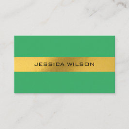 Goldrahmen aus Chic-Folie, grüne Visitenkarte