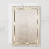 Goldrahmen-Ballon, Glass Confetti-Ruhestand Einladung (Rückseite)