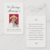 Goldrahmen-Beileid-Gedenkkarte Visitenkarte (Vorne/Hinten)