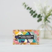 Goldrahmen | Blume der Modernen Kunst Visitenkarte (Stehend Vorderseite)