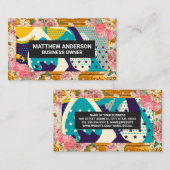 Goldrahmen | Blume der Modernen Kunst Visitenkarte (Vorne/Hinten)