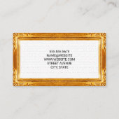 Goldrahmen | Boho Dot Pattern Visitenkarte (Rückseite)