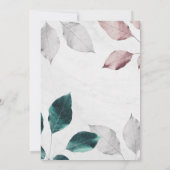 Goldrahmen Botanische Blumentaufe Einladung (Rückseite)