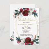 Goldrahmen-Brautparty Einladung (Vorne/Hinten)