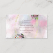 Goldrahmen Chic Moderne Abstrakte Blume Visitenkarte (Rückseite)