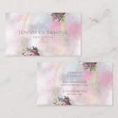 Goldrahmen Chic Moderne Abstrakte Blume Visitenkarte (Vorne/Hinten)