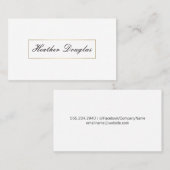 Goldrahmen / Curry Typografy Visitenkarte (Vorne/Hinten)