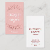 Goldrahmen der eleganten Rose Visitenkarte (Vorne/Hinten)