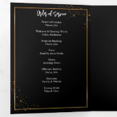 Goldrahmen einfach, modern und spektakulär dreifach-gefaltete programmkarte (Innen Erste Seite)