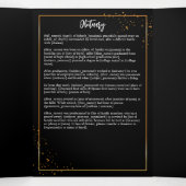 Goldrahmen einfach, modern und spektakulär dreifach-gefaltete programmkarte (Innenseite Mitte)