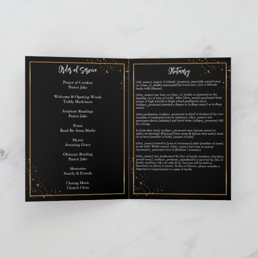 Goldrahmen einfach, modern und spektakulär programm (Innenseite)