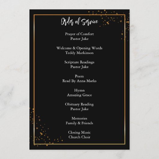 Goldrahmen einfach, modern und spektakulär programm (Rückseite)