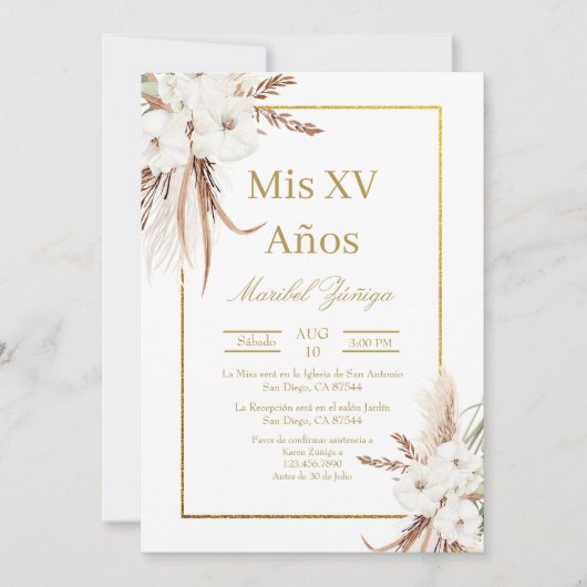 Goldrahmen - Einladung (Vorderseite)