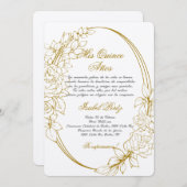 Goldrahmen Einladung (Vorne/Hinten)