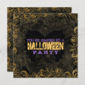 Goldrahmen-Einladungen Einladung (Vorne/Hinten)