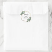 Goldrahmen Eukalyptus Runder Aufkleber (Tasche)