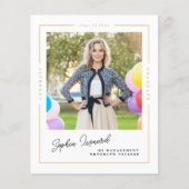 Goldrahmen-Foto-Abschluss-Karte für den Schulabsch (Vorderseite)