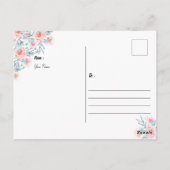 Goldrahmen Fotos Wasserfarbenprägung Vielen Dank Postkarte (Rückseite)