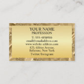 Goldrahmen für Glitzer Visitenkarte (Rückseite)