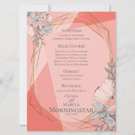 Goldrahmen für Hochzeitkorallen Einladung