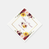 Goldrahmen für Hochzeitswasser Serviette (Ecke)