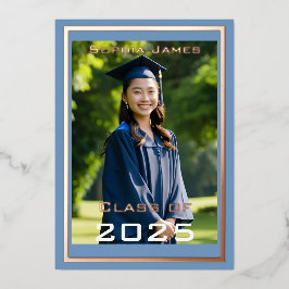 Goldrahmen für Rose - Klasse 2025 Folieneinladung