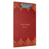 Goldrahmen für Rotes Leder Klemmbrett (Rechts)