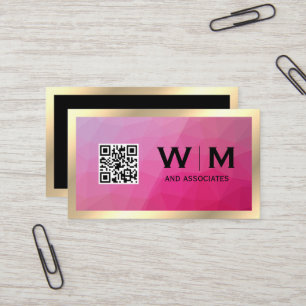 Goldrahmen   geometrisch   QR-CODE-Visitenkarte Visitenkarte