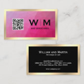 Goldrahmen | geometrisch | QR-CODE-Visitenkarte Visitenkarte (Vorne/Hinten)