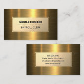 Goldrahmen | Gold Metallic Visitenkarte (Vorne/Hinten)