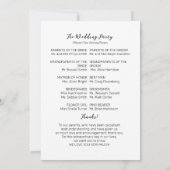 Goldrahmen Grüne Hochzeitsfeier Einladung (Rückseite)