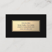 Goldrahmen | GYM Hintergrund Visitenkarte (Rückseite)