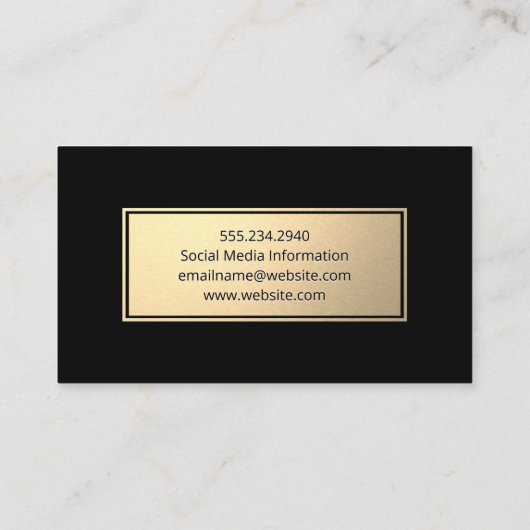 Goldrahmen | GYM Hintergrund Visitenkarte (Rückseite)