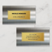 Goldrahmen | High Gloss Metallic Background Visitenkarte (Vorne/Hinten)