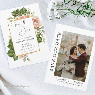Goldrahmen-Hochzeit-Save-The-Date-Vorlage Save The Date