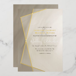 Goldrahmen-Hochzeitgold Folieneinladung