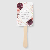 Goldrahmen-Hochzeitsprogramm für Herbst Romance Fächer (Vorderseite)