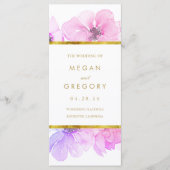 Goldrahmen-Hochzeitsprogramme in Blau und Lila Blu Programm (Vorderseite)