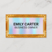 Goldrahmen | Holographische Breite Visitenkarte (Vorderseite)