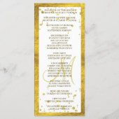 Goldrahmen-Konfetti-Programm für Hochzeiten Programm (Rückseite)